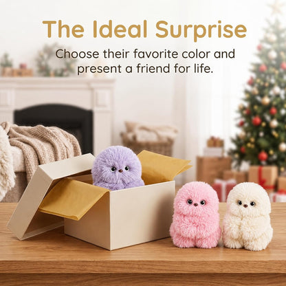 👀Cute AI shy Emotional companionship robot doll bag charm plush toy👜-It can sing, turn its head, and learn to speak🤖