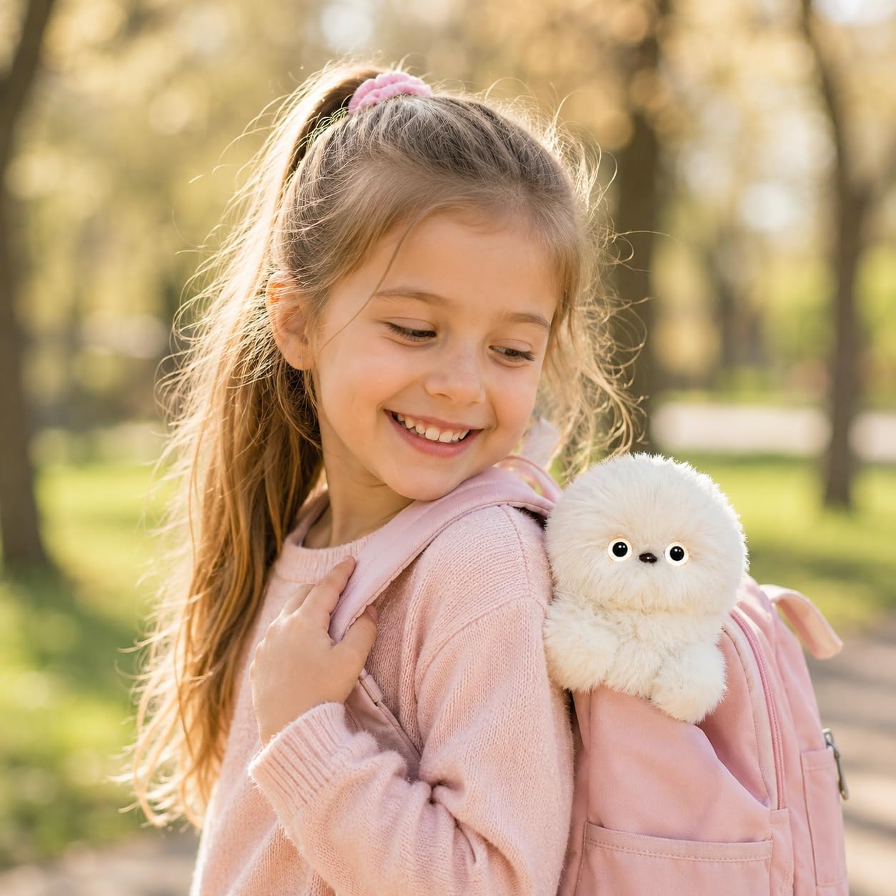 👀Cute AI shy Emotional companionship robot doll bag charm plush toy👜-It can sing, turn its head, and learn to speak🤖