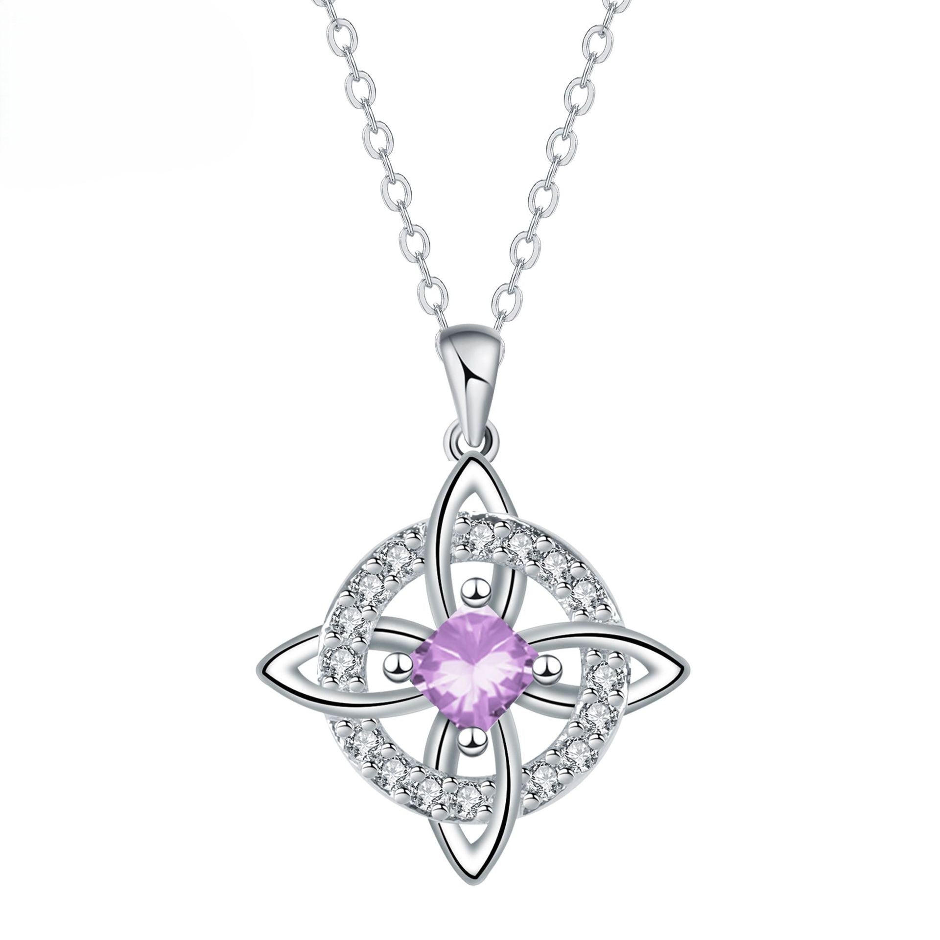 Mystical Birthstone Witches Knot Necklace – Natural Crystal🔮Protect Your Loved Ones💞