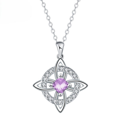 Mystical Birthstone Witches Knot Necklace – Natural Crystal🔮Protect Your Loved Ones💞