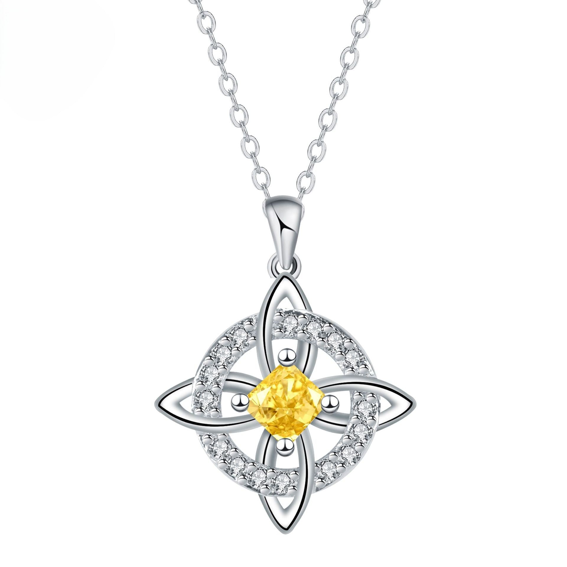 Mystical Birthstone Witches Knot Necklace – Natural Crystal🔮Protect Your Loved Ones💞