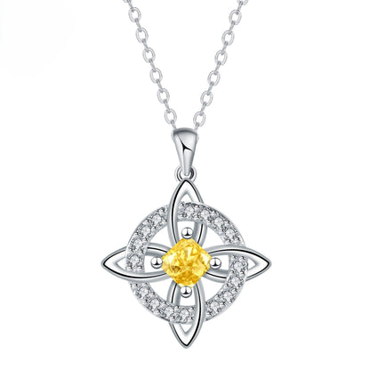 Mystical Birthstone Witches Knot Necklace – Natural Crystal🔮Protect Your Loved Ones💞