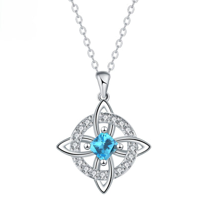 Mystical Birthstone Witches Knot Necklace – Natural Crystal🔮Protect Your Loved Ones💞