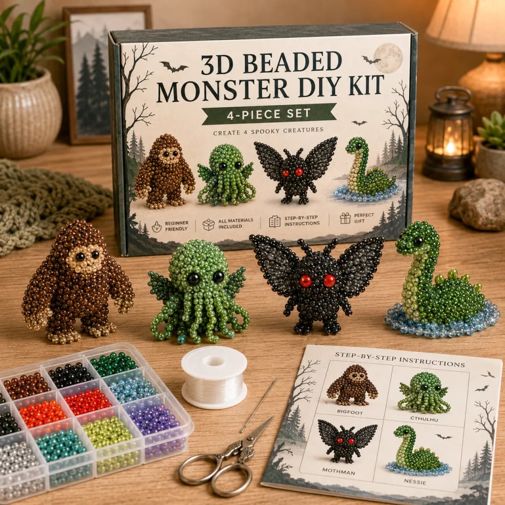 🏆Limited-time offer: 50% discount🧵✨Small 3D animal handmade set with beads