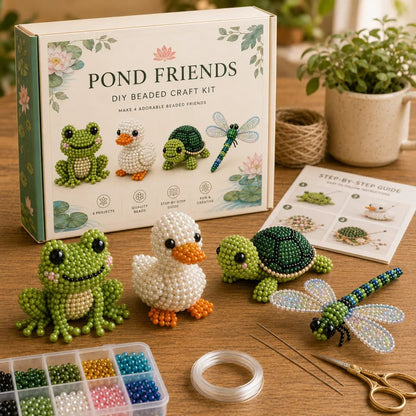 🏆Limited-time offer: 50% discount🧵✨Small 3D animal handmade set with beads