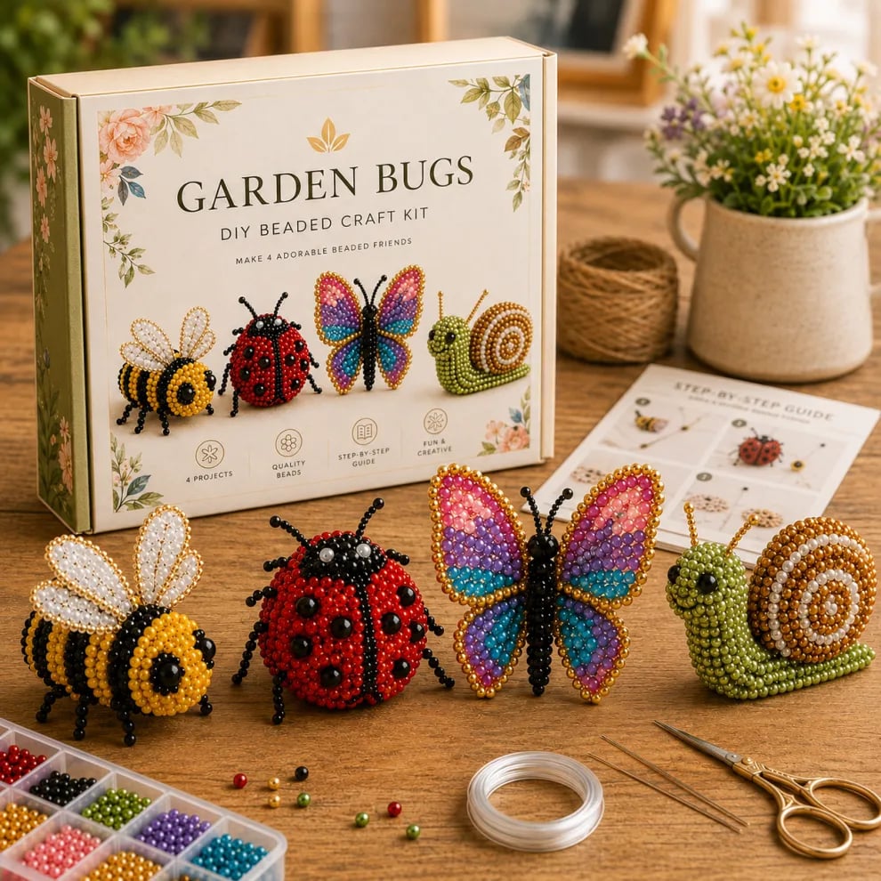 🏆Limited-time offer: 50% discount🧵✨Small 3D animal handmade set with beads