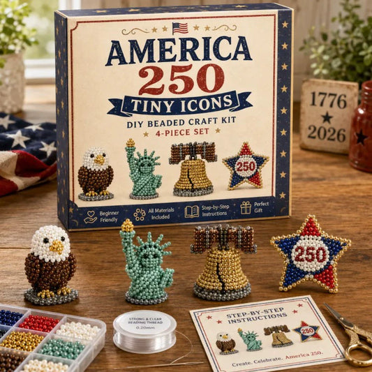 🏆Limited-time offer: 50% discount🧵✨Small 3D animal handmade set with beads