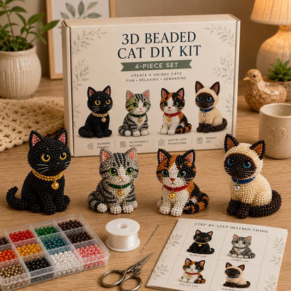 🏆Limited-time offer: 50% discount🧵✨Small 3D animal handmade set with beads