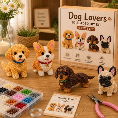 🏆Limited-time offer: 50% discount🧵✨Small 3D animal handmade set with beads