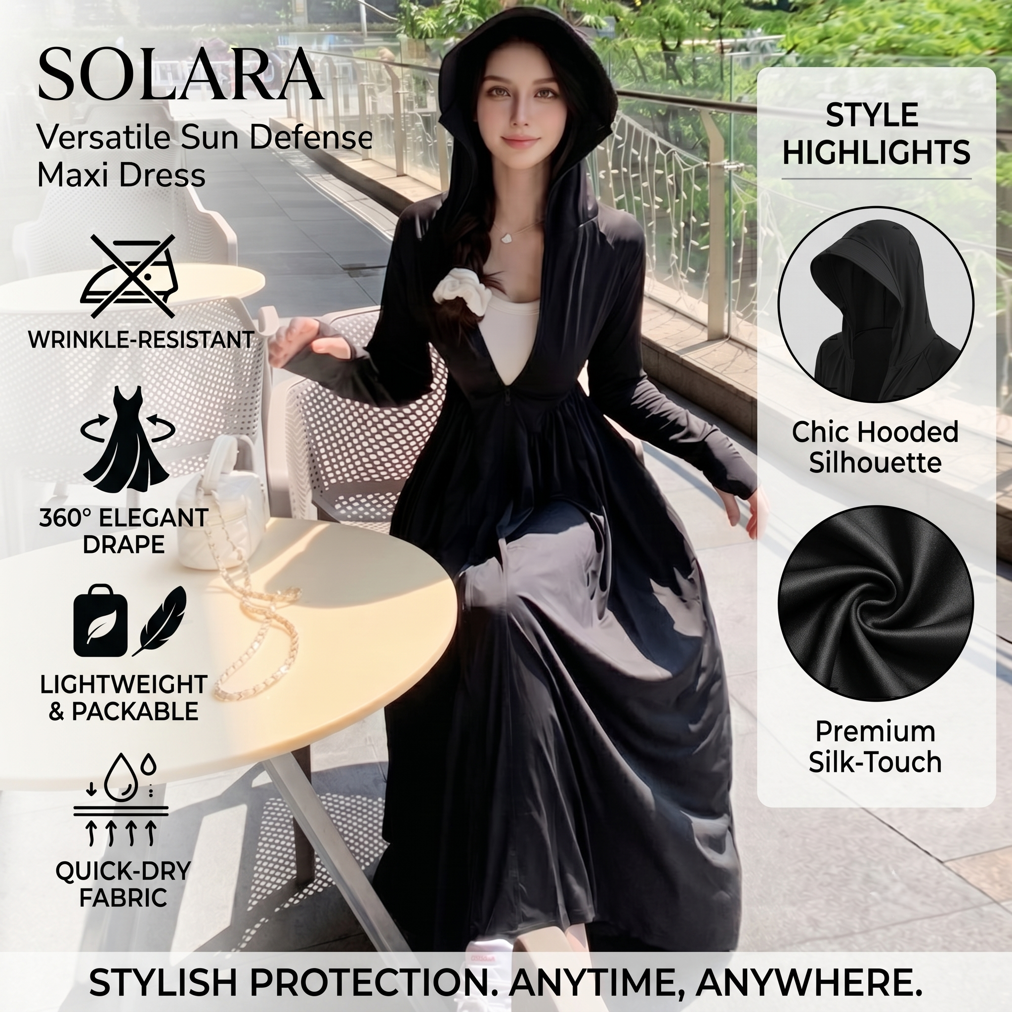 Solara Ultimate Full-Body Sun Defense Maxi Dress