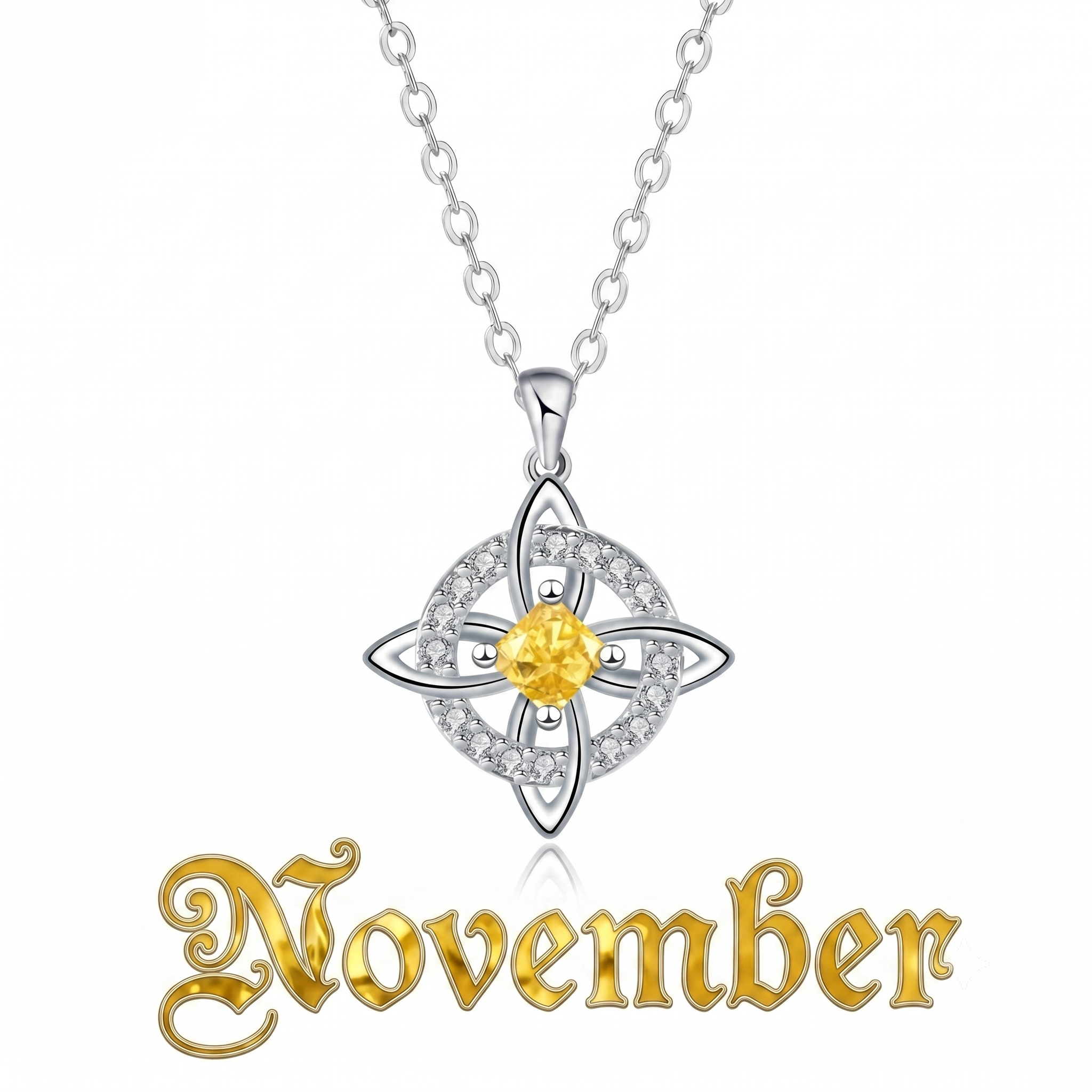 Mystical Birthstone Witches Knot Necklace – Natural Crystal🔮Protect Your Loved Ones💞