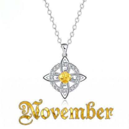 Mystical Birthstone Witches Knot Necklace – Natural Crystal🔮Protect Your Loved Ones💞