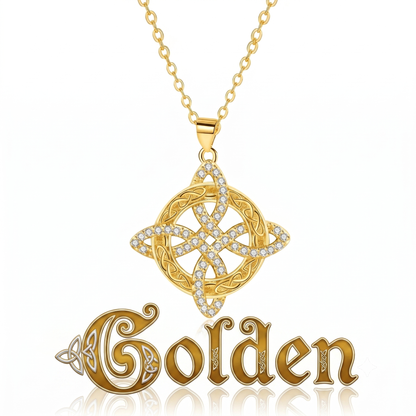 Mystical Birthstone Witches Knot Necklace – Natural Crystal🔮Protect Your Loved Ones💞