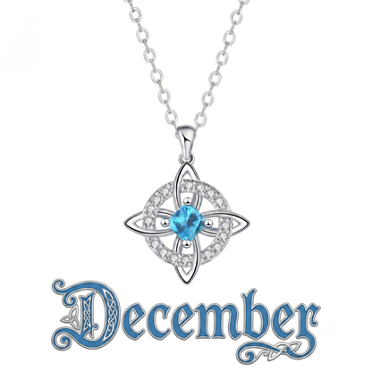 Mystical Birthstone Witches Knot Necklace – Natural Crystal🔮Protect Your Loved Ones💞