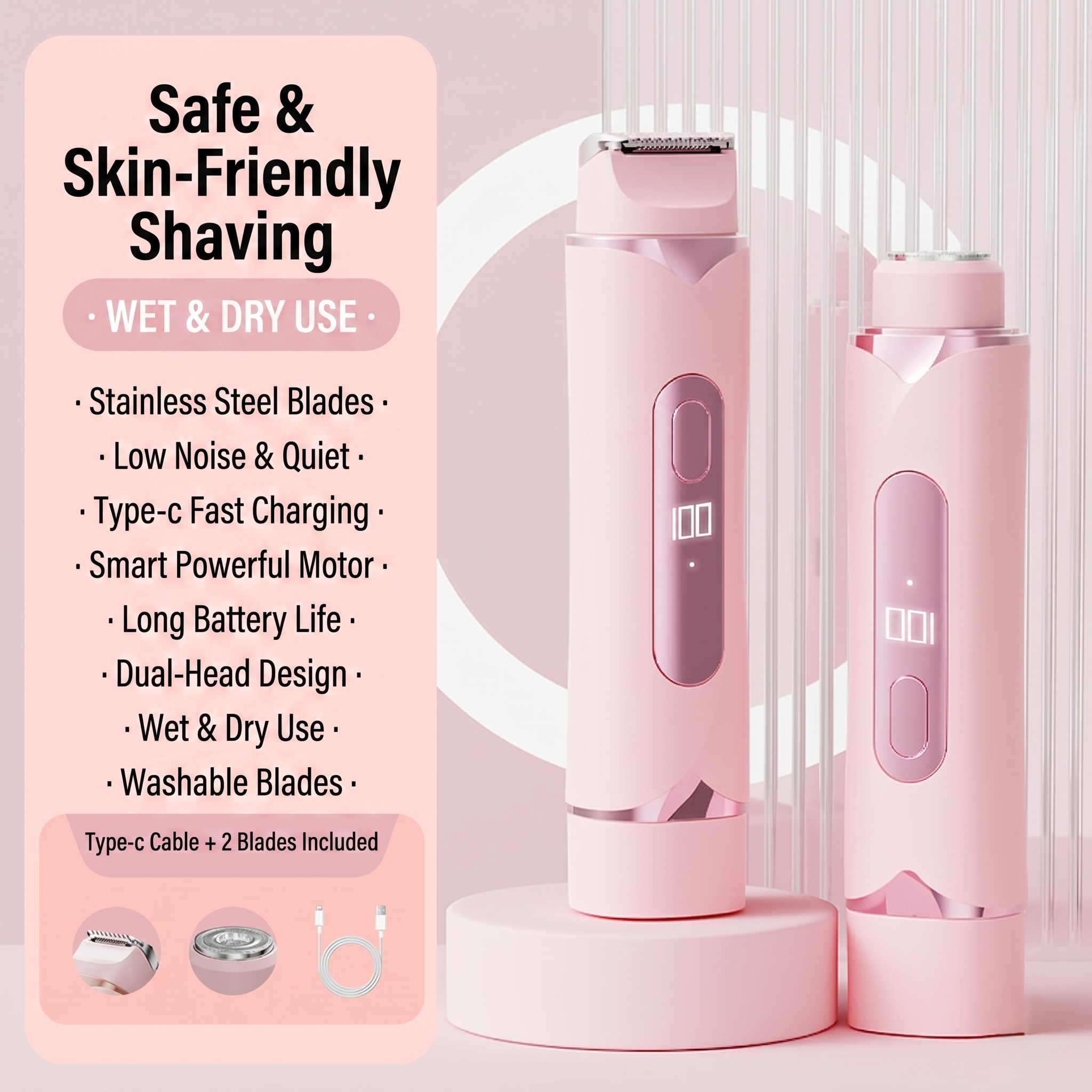 KBT™2-in-1 Painless Bikini Hair Trimmer