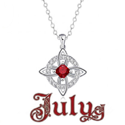 Mystical Birthstone Witches Knot Necklace – Natural Crystal🔮Protect Your Loved Ones💞