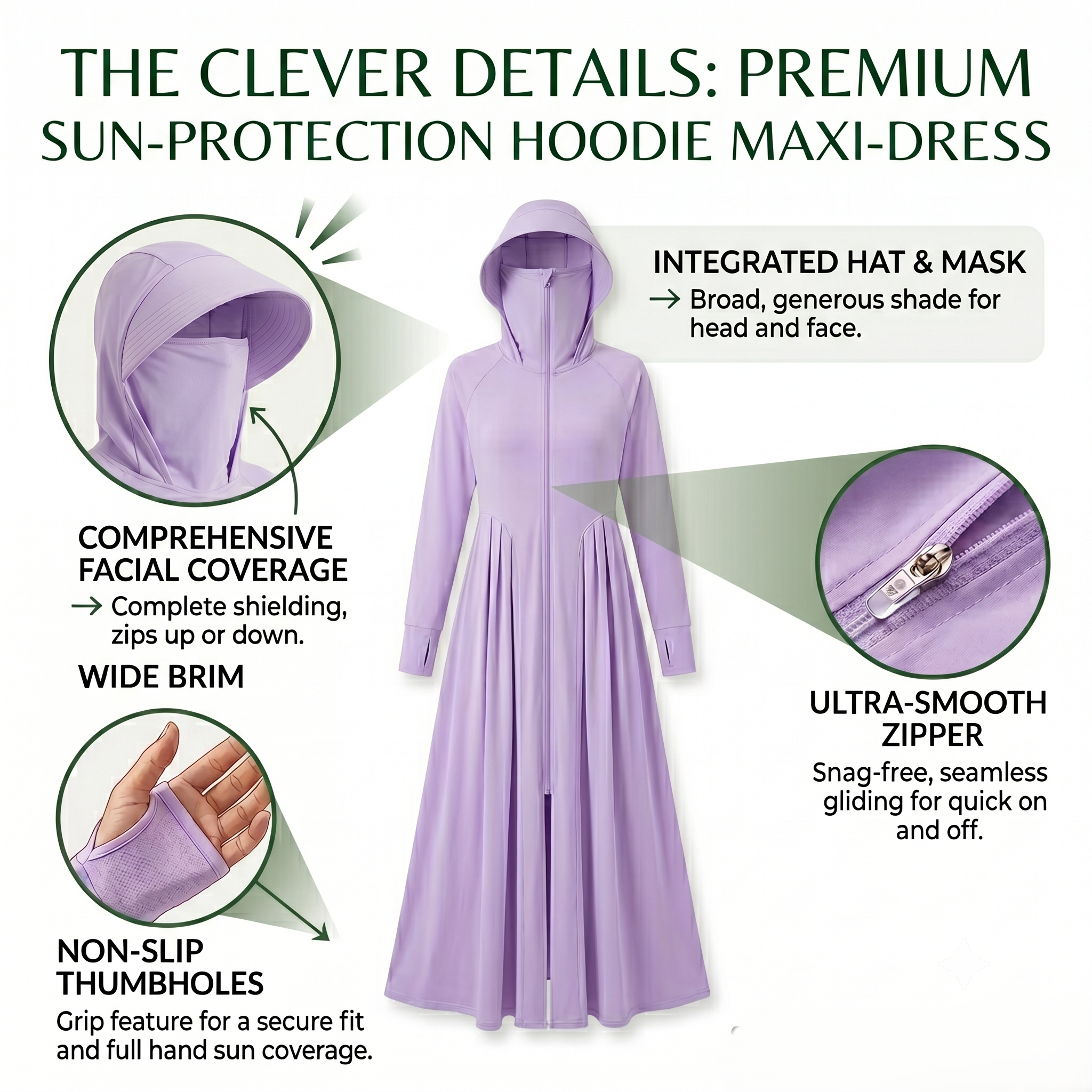 Solara Ultimate Full-Body Sun Defense Maxi Dress