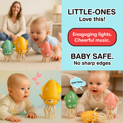 Ultimate Baby Sensory Companion: Musical Dancing Squid - Encourages Crawling & Visual Tracking