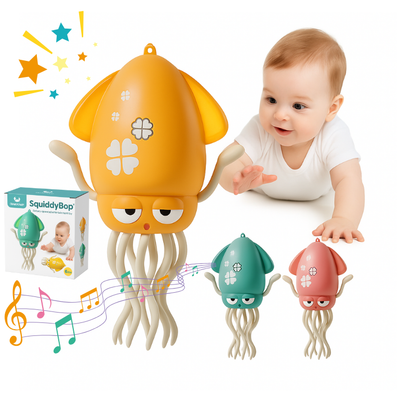 Ultimate Baby Sensory Companion: Musical Dancing Squid - Encourages Crawling & Visual Tracking