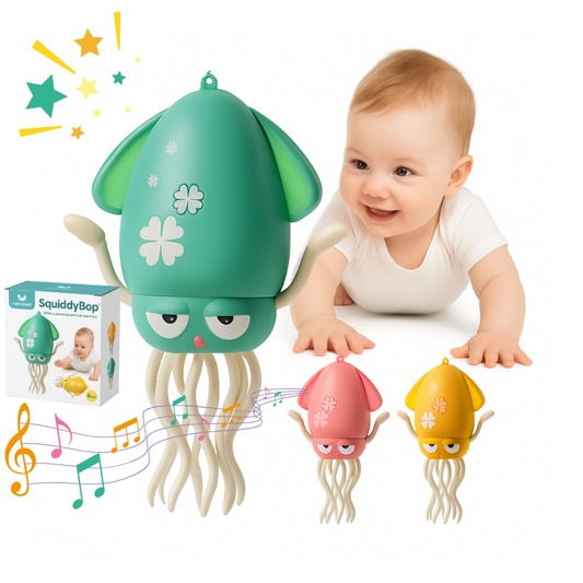 Ultimate Baby Sensory Companion: Musical Dancing Squid - Encourages Crawling & Visual Tracking
