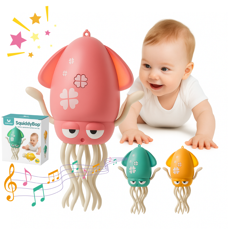 Ultimate Baby Sensory Companion: Musical Dancing Squid - Encourages Crawling & Visual Tracking